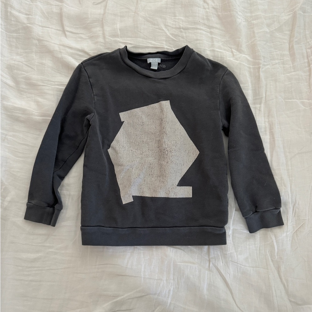 COS Kids Black Sweatshirt with Geometric Design